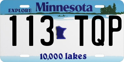 MN license plate 113TQP