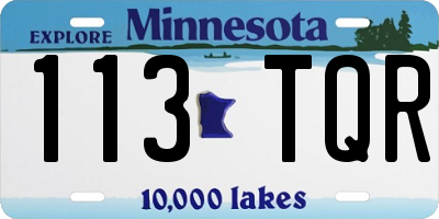 MN license plate 113TQR