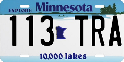 MN license plate 113TRA