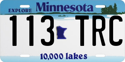 MN license plate 113TRC