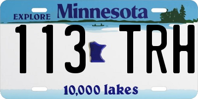 MN license plate 113TRH