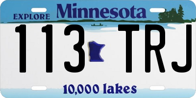 MN license plate 113TRJ
