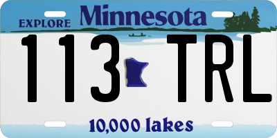 MN license plate 113TRL