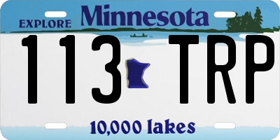 MN license plate 113TRP