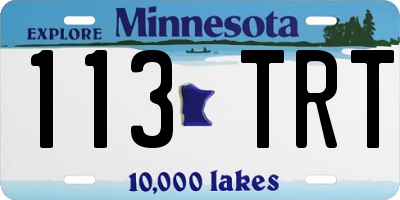 MN license plate 113TRT