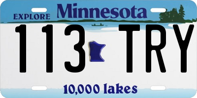MN license plate 113TRY