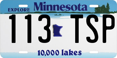 MN license plate 113TSP