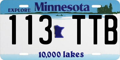 MN license plate 113TTB