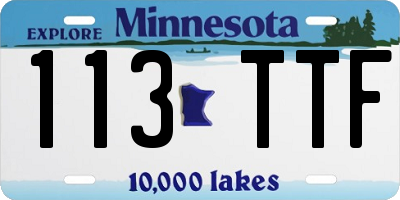 MN license plate 113TTF
