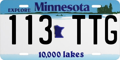 MN license plate 113TTG