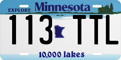 MN license plate 113TTL