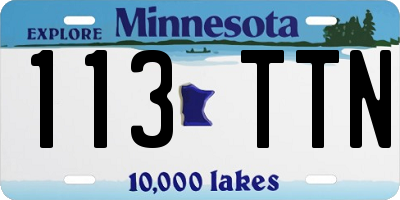 MN license plate 113TTN