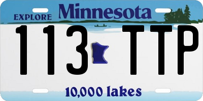 MN license plate 113TTP