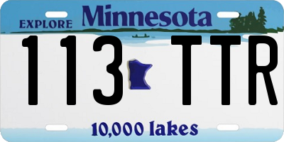 MN license plate 113TTR