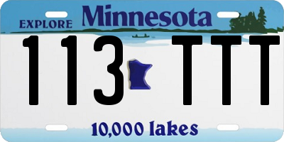MN license plate 113TTT