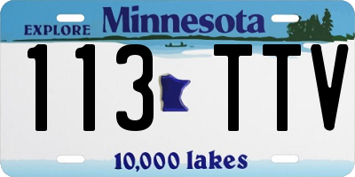 MN license plate 113TTV