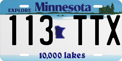 MN license plate 113TTX