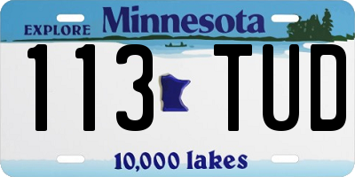 MN license plate 113TUD
