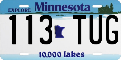 MN license plate 113TUG