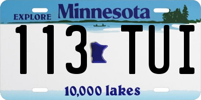 MN license plate 113TUI
