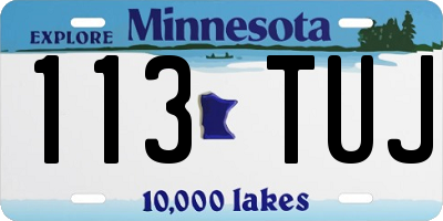 MN license plate 113TUJ