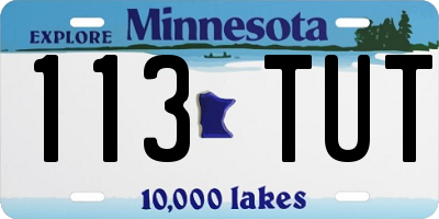 MN license plate 113TUT