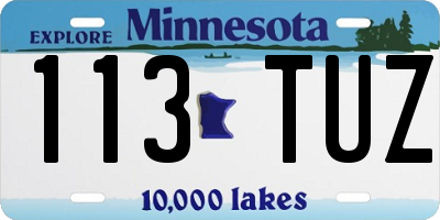 MN license plate 113TUZ