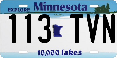 MN license plate 113TVN