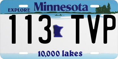 MN license plate 113TVP