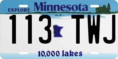 MN license plate 113TWJ