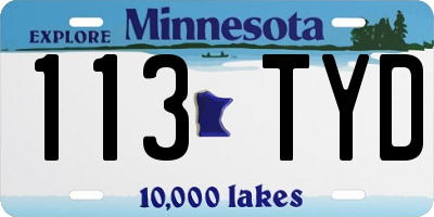 MN license plate 113TYD