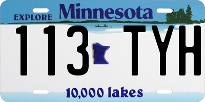 MN license plate 113TYH