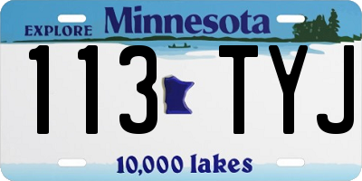 MN license plate 113TYJ