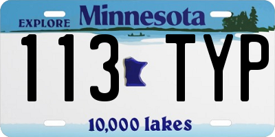 MN license plate 113TYP