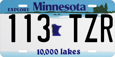 MN license plate 113TZR