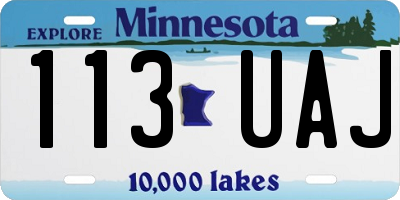 MN license plate 113UAJ