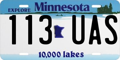 MN license plate 113UAS