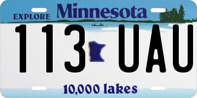 MN license plate 113UAU