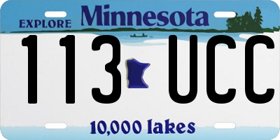 MN license plate 113UCC