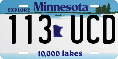 MN license plate 113UCD