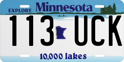 MN license plate 113UCK