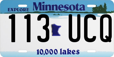 MN license plate 113UCQ