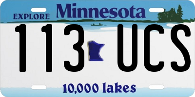 MN license plate 113UCS