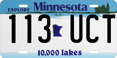 MN license plate 113UCT