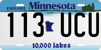 MN license plate 113UCU