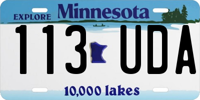 MN license plate 113UDA