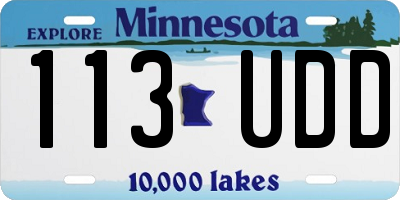 MN license plate 113UDD