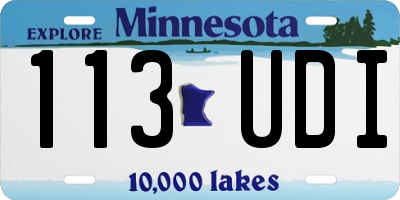 MN license plate 113UDI