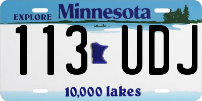 MN license plate 113UDJ