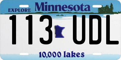 MN license plate 113UDL